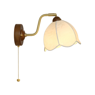 菲罗拉中古法式复古壁灯奶油风侘寂风卧室床头过道客厅南洋风壁灯