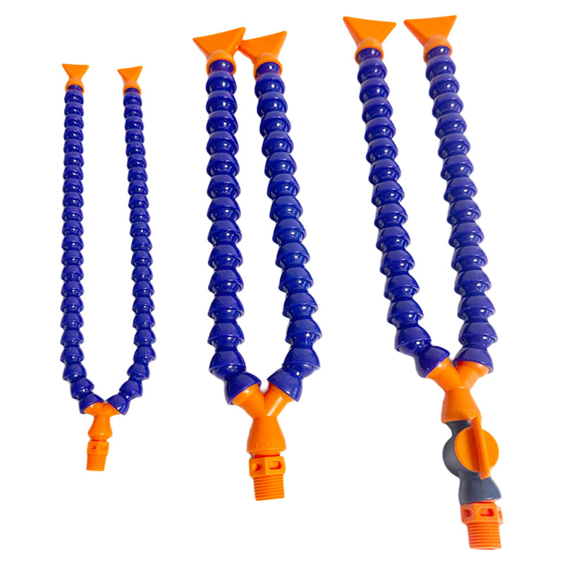 数控机床塑料冷却水管双头分叉Y型扁嘴喷水铣床万向竹节管带开关