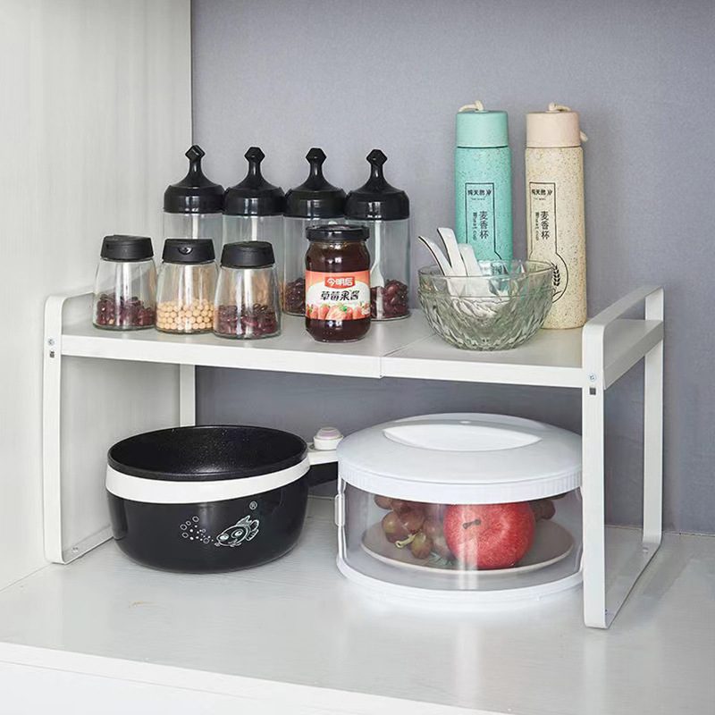 分层架橱柜置物架厨房收纳柜子储物柜多层水槽可伸缩锅具碗碟架