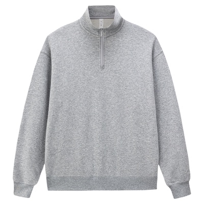 超级安踏男子棉感半拉链卫衣