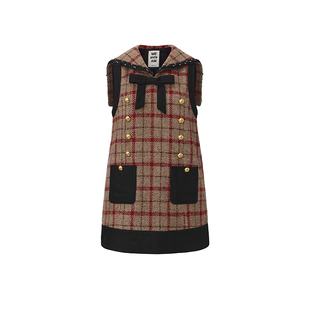 【春节不打烊】WEANCHEAM/未未姆 2025冬季小香风背心连衣裙女