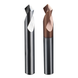 钨钢合金定心钻90度2刃定点中心钻定位钢用涂层 铝用倒角刀立铣刀