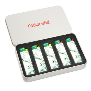 【纯白绿花】草蜢打火机砂轮创意情侣七夕节男女友网红一次性火机