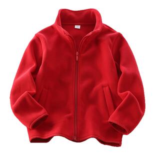 儿童摇粒绒开衫外套冬季内搭男童校服神器冲锋衣内胆抓绒保暖上衣