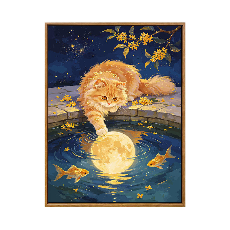 雅调小猫合集diy数字油画材料包