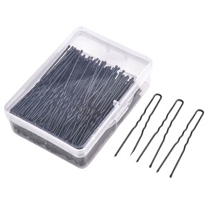 化妆师专用夹子黑色发夹一字夹弧形发夹波浪夹加粗钢丝卡子混装女