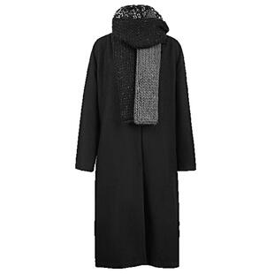 sdeer圣迪奥冬装女装围巾中长款通勤廓形毛呢大衣两件套S21481805