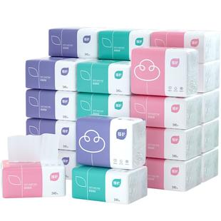 植护餐巾纸抽纸家用卫生纸巾小包面巾纸整箱4层60抽40包纸抽