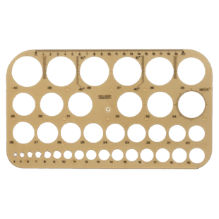 捷克酷喜乐Hoh-i-noor正圆模板画圆模板画圆尺37个正圆防晕染 半径模板绘画制图设计模板画圆图形尺子