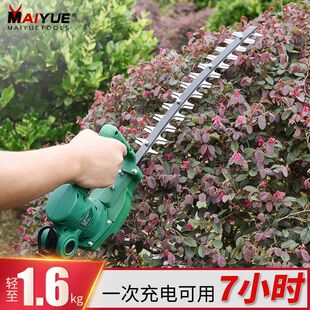 迈越电动绿篱机无刷充电式单人小型直刀弧形弯刀球型茶叶树修剪机