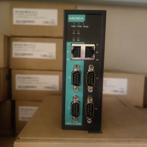 议价现货 MOXA NPort IA5450A 摩莎 串口伺服器4口RS-232/422/485