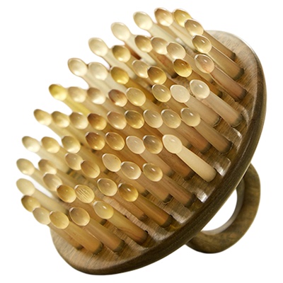 初心头部经络按摩梳檀木指环梳