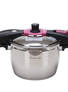 日本压力高压锅304不锈钢家用汤/火锅正品电磁炉燃气通5.5L3-6人