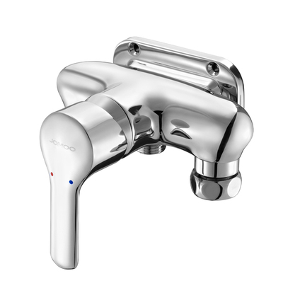 单控明装冷热花洒混水阀九牧