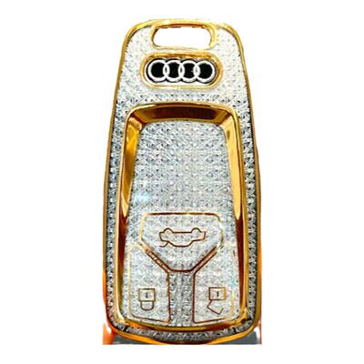 奥迪专用钥匙套钻石纹纹理软壳