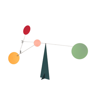 爆款客厅北欧几何动态平衡摆件莫兰迪色样板房售楼处软装饰品创意