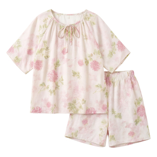 儿童家居服夏季棉绸短袖睡衣套装母女亲子装女孩子加大宽松空调服