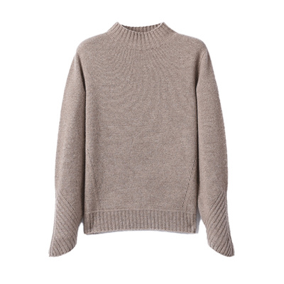 【加厚纯羊绒】春竹2025秋冬新款半高领毛衣洋气保暖减龄女羊绒衫