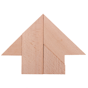 T字之谜益智玩具四巧板智力拼图木制积木块七巧板木质拼板百变t型