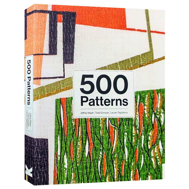 现货 500种纺织花样纹饰设计 进口艺术画册 Jeffrey Mayer 英文原版 500 Patterns 平面装饰图案 服装设计书籍