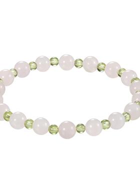 zeroline粉水晶手串女橄榄石手链