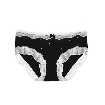 RXNX蕾丝边冰丝内裤女无痕裸感夏薄款2025新款纯欲高级三角裤女生