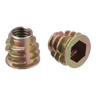 锌合金内外牙螺母沉头内六角家具预埋带垫带介实木螺丝帽M4M5M6M8