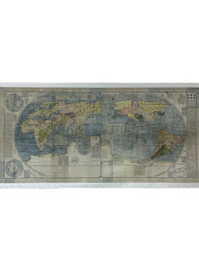 利玛窦坤舆万国全图国画古地图
