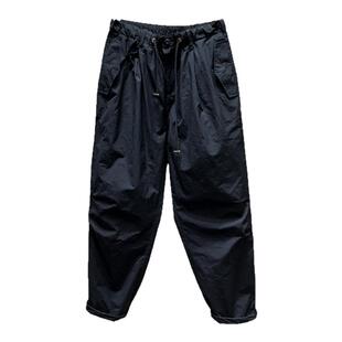 日系户外机能露营风休闲裤男春夏宽松阔腿抽带立体剪裁哈伦长裤子