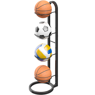 球类收纳家用篮球收纳架可折叠足球体育用品置物架室内多层整理架