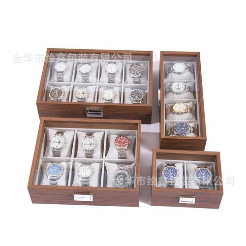 新款黑木桃纹丝绵软枕饰品盒机械表手表收藏收纳盒表带手表复古盒