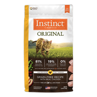 Instinct天然百利高蛋白美毛猫粮无谷鸡生鲜鸡冻干双拼进口全猫粮