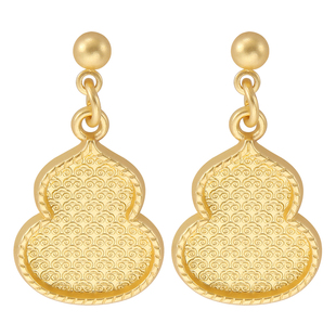 高级感非遗宋锦diy耳钉祥云纹葫芦底托底胚包布耳环耳饰时尚配件