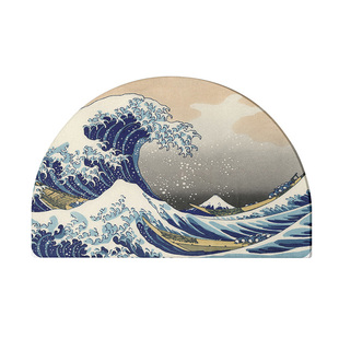 日式浮世绘浴室硅藻泥地垫卫生间门口吸水半圆脚垫厕所防滑北欧in
