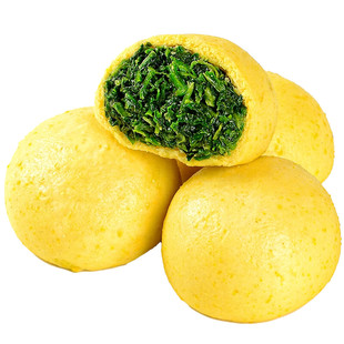 黄金菜团子健康粗粮包荠菜蒲公英杂粮馒头营养早餐半成品懒人速食