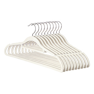 霜山衣架家用塑料无痕超薄晒衣架阳台非植绒浸塑衣架衣柜防滑衣撑