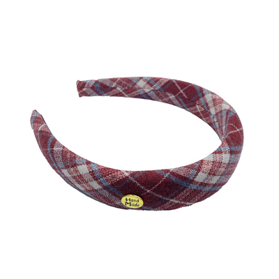 秋冬新款格子高颅顶发箍