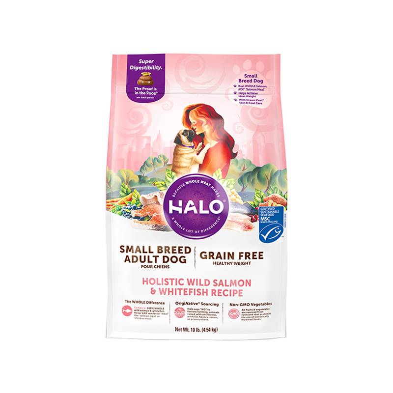 美国进口Halo自然光环纯鲜肉小型犬成犬狗粮大包装4.5kg/9.5kg339元