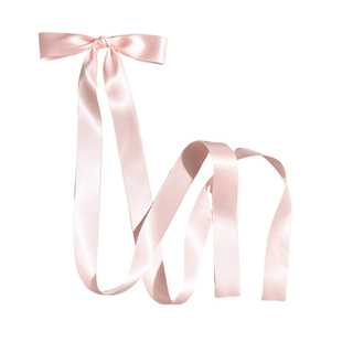 粉色超长丝带大蝴蝶结发夹发卡后脑勺顶夹超仙少女JK飘带头饰发饰