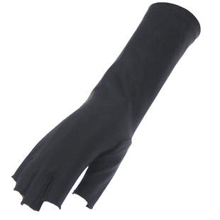 中长半指手套夏季防晒采茶手套女春秋薄款电动车礼仪弹力手套美甲