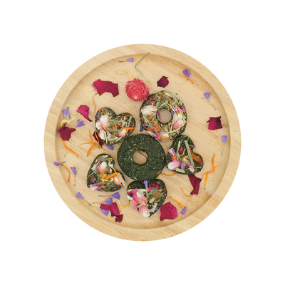 兔兔草饼天然手工健康磨牙小零食木瓜茎保健花香小饼干豚鼠荷兰猪