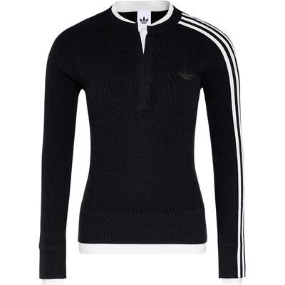 阿迪达斯女士修身运动针织衫