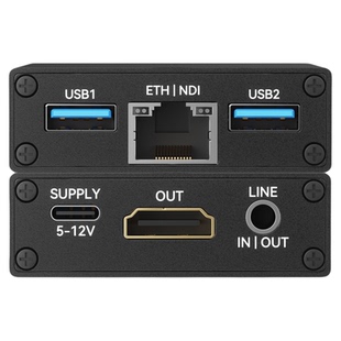 2路UVC转HDMI编码器解码器 RTMP网络直播推流盒 U盘录制与回放 兼容Pocket 3 Action 4 无人机 BMD设备