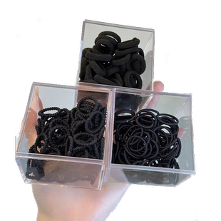 小皮筋黑色女扎头发春夏头绳宝宝扎小啾啾发绳不伤发发圈儿童皮筋