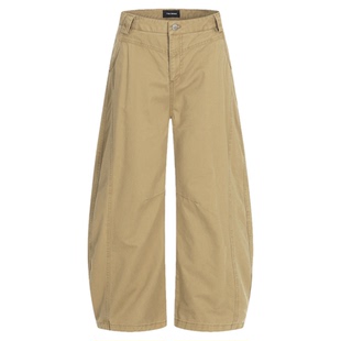 INKNOTS美式复古水洗做旧解构工装裤男女廓形弯刀宽松直筒长裤潮