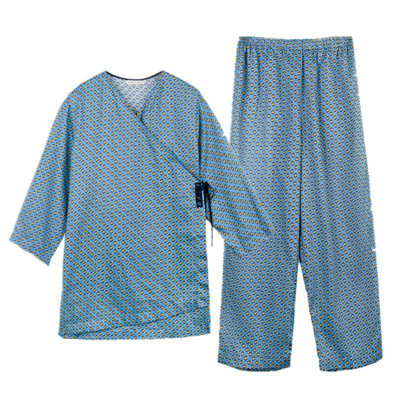 朵朵·可可古风睡衣女夏缎面纯棉