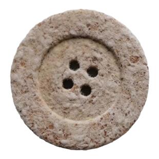 25mm15mm13mm11mm1颗英国TextileGarden燕麦色微绒毛面棉质纽扣