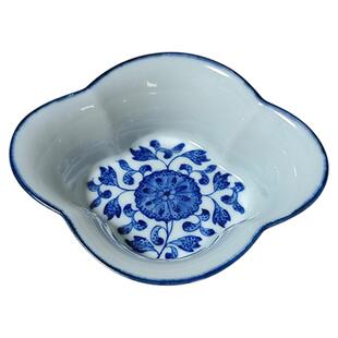 景德镇手绘青花陶瓷茶荷茶勺茶道新中式精致家用小菜碟文房水墨碟