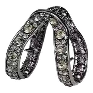 v型抓夹高级感水钻半扎发夹女后脑勺高颅顶头饰高马尾丸子头抓夹