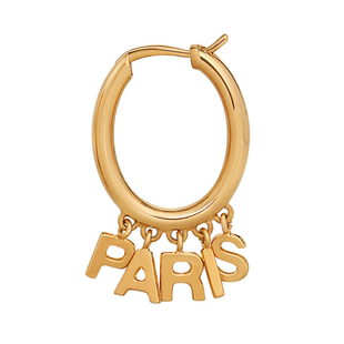 立体字母吊坠椭圆AB款不对称耳钉简约冷淡风复古时尚欧美感耳环女